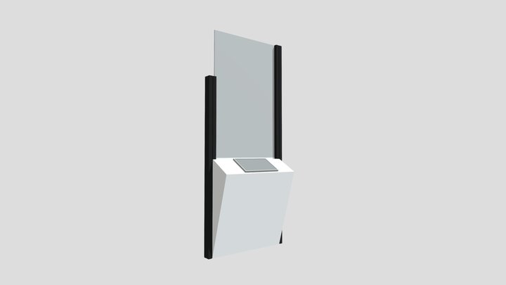 exhibition-booth-pantry-front-wall 3D Model
