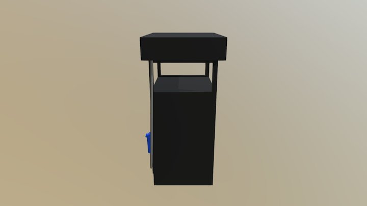 Single gas pump 3D Model