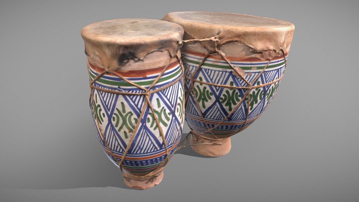 Bongos from Morocco 3D Model