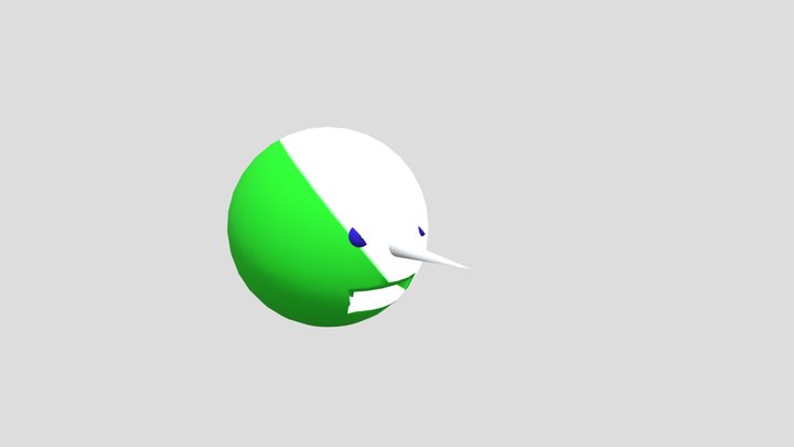Bola Peluda Pentinada 3D Model