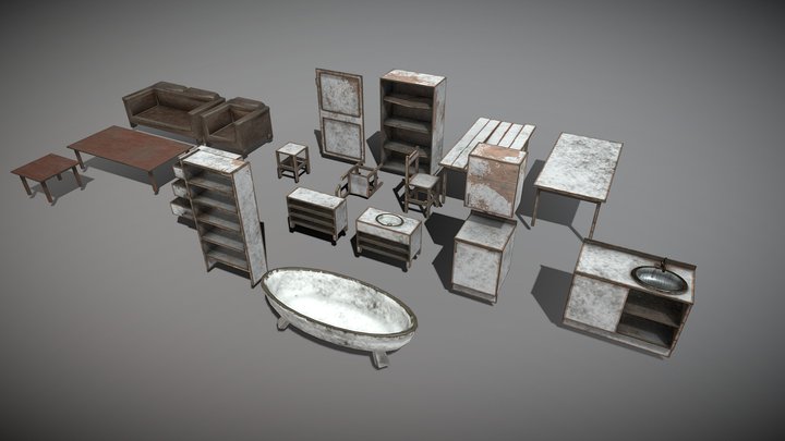 Dirty Furniture 3D Model