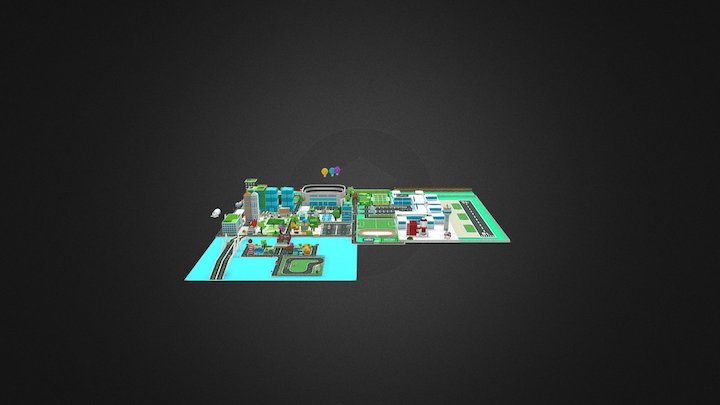 Voxel Universe - City Pack City 3D Model
