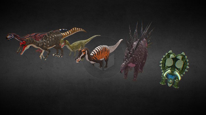 6 Dino's 3D Model