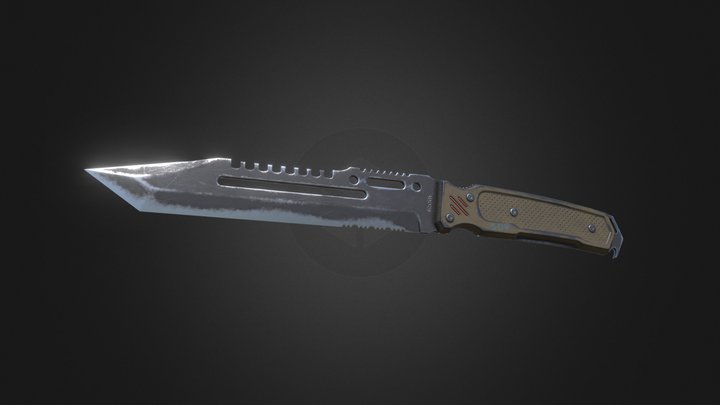 Combat Knife 3D Model