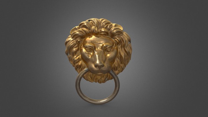 Medieval bronze door knocker 3D Model