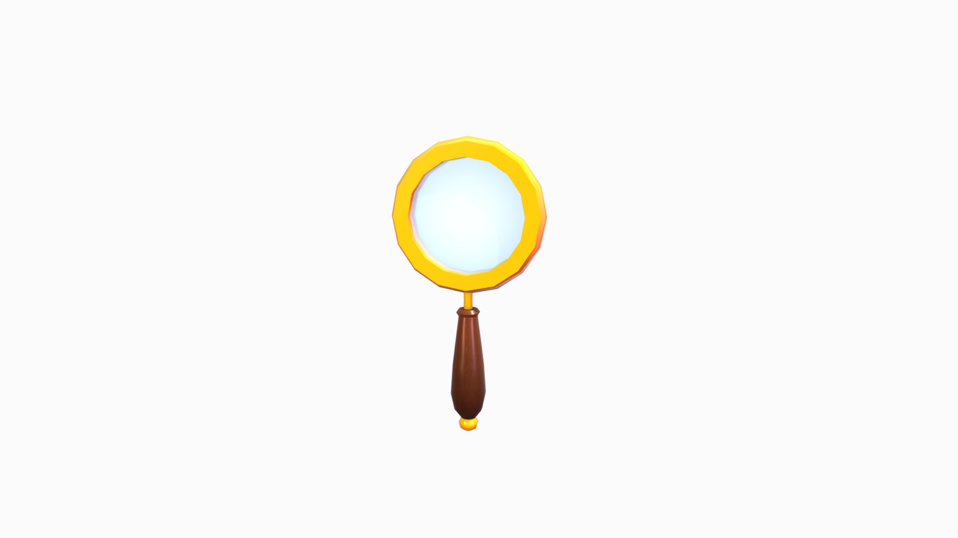 3D model Magnifying Glass - This is a 3D model of the Magnifying Glass. The 3D model is about a yellow and blue circle.