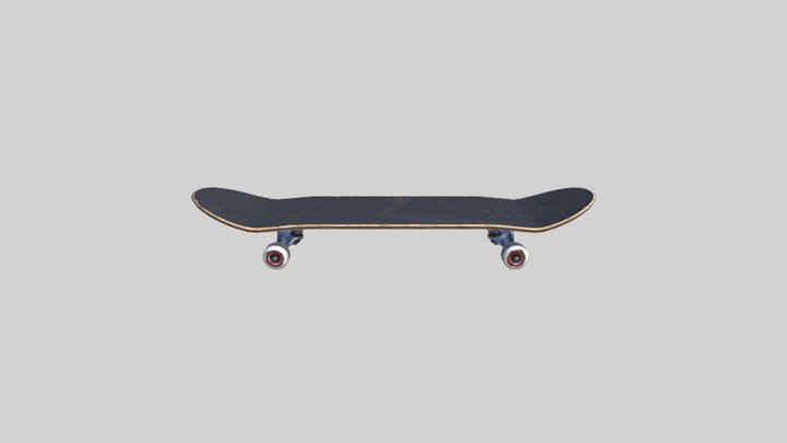 Old Skateboard 3D Model