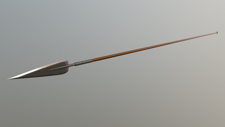 Persian Immortal Units Spear 3D Model