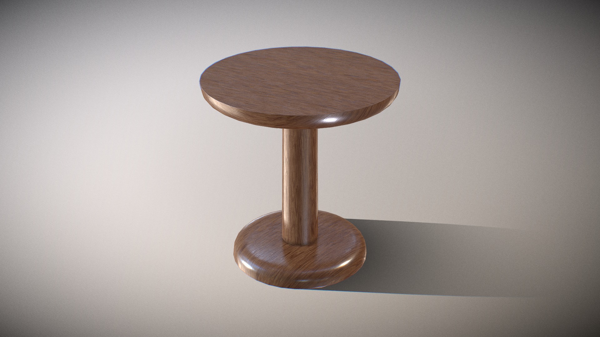 3D model PON-Table Model-1280 smoke oak - This is a 3D model of the PON-Table Model-1280 smoke oak. The 3D model is about a wooden table with a top.