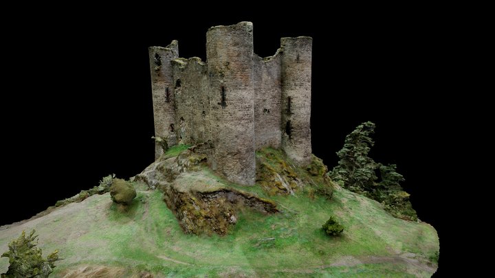 Chateau d'Alleuze dans le 15 (France) 2023 3D Model