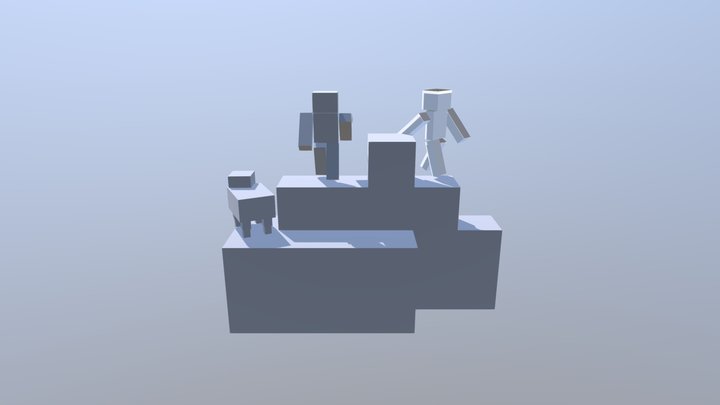minecraft scene 3D Model