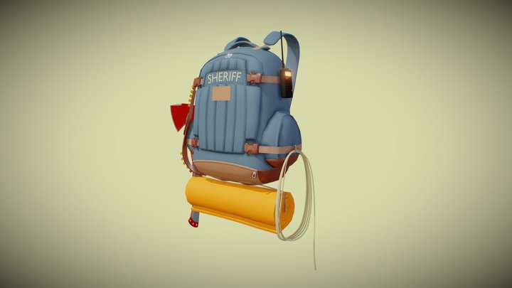 Sheriff's Backpack 3D Model