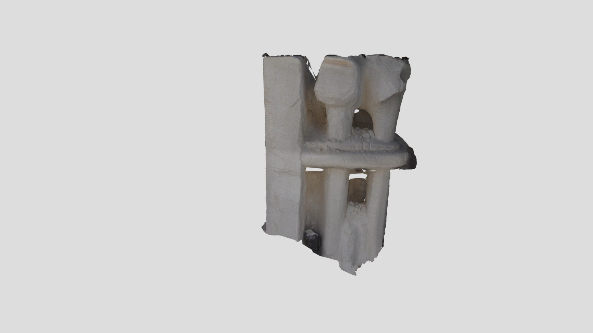 Moa tibia in limestone