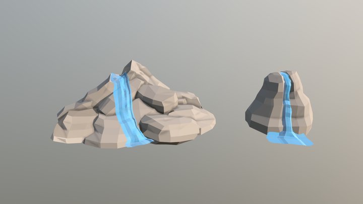 Low poly Mountains 3D Model
