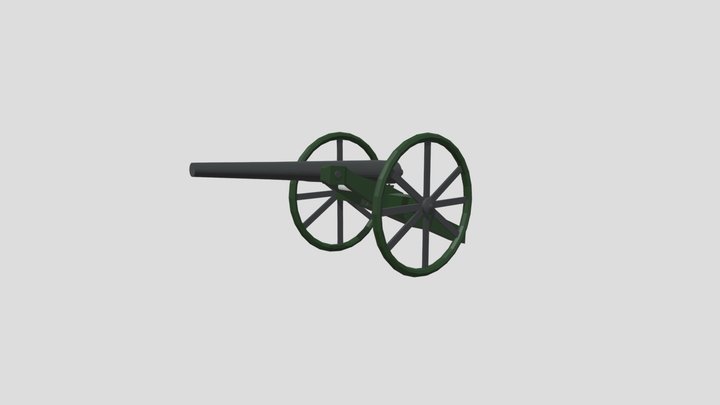Civil War Cannon 3D Model