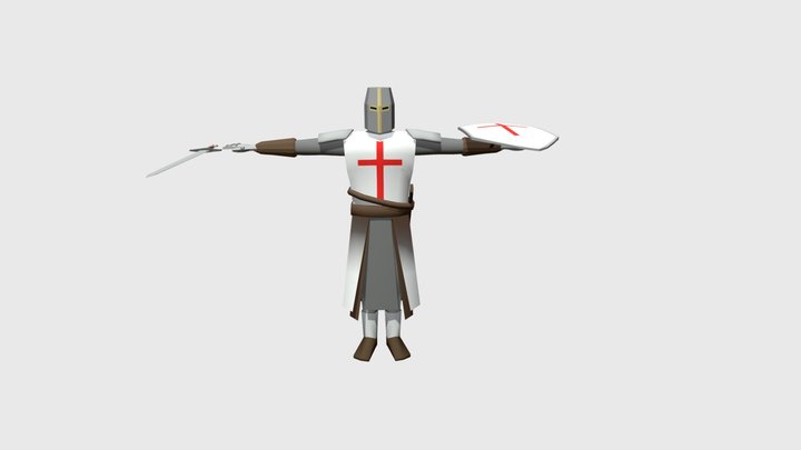 Crusader Knight 3D Model