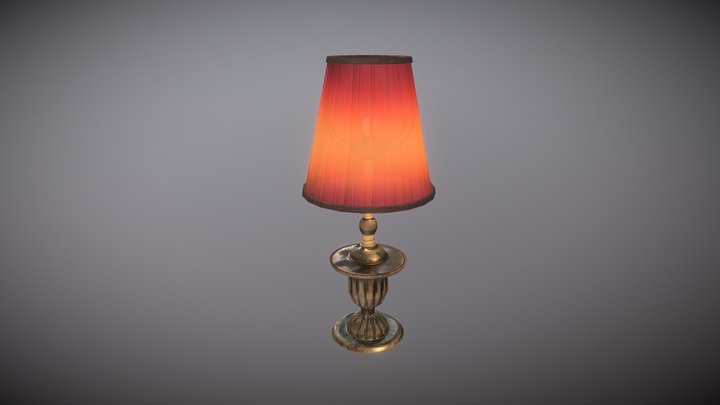 Vintage Bedside Lamp 3D Model