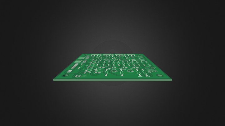Audio Amplifier PCB 3D Model