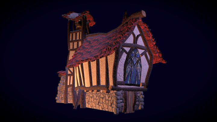 Medieval Church 3D Model