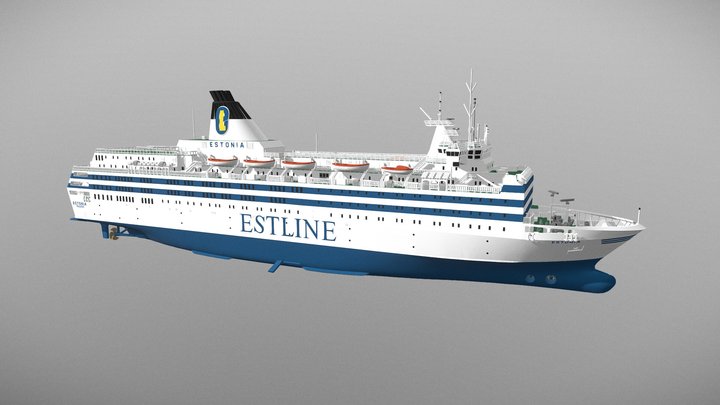Passenger ferry Estonia 3D Model