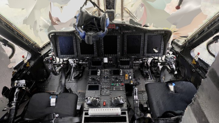 SAR Queen AW101 cockpit Helicopter 3D Model