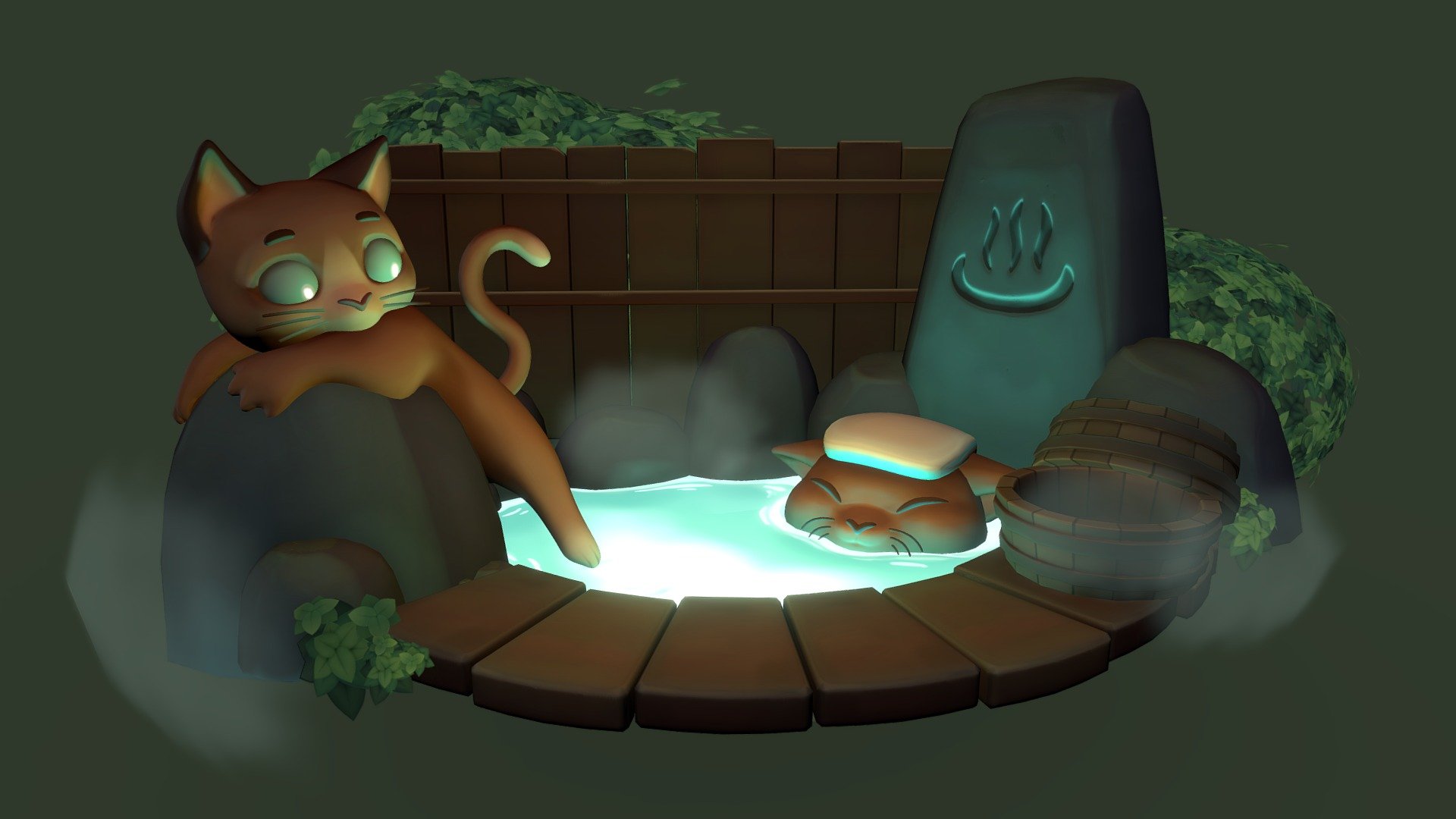 Neko No Onsen - 3D model by hannahbarnerth (@haennah97) [d246103 ...