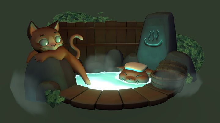 Neko No Onsen 3D Model