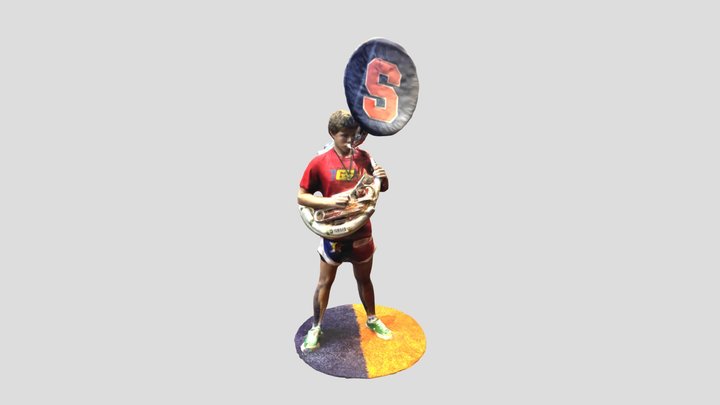 Tuba player 3D Model