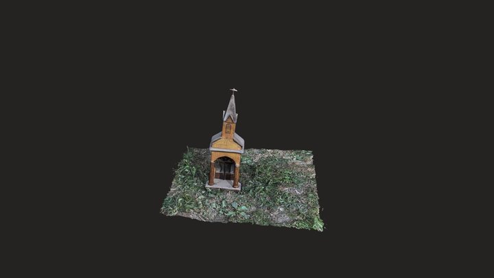 Model Of A Wooden Chapel 3D Model