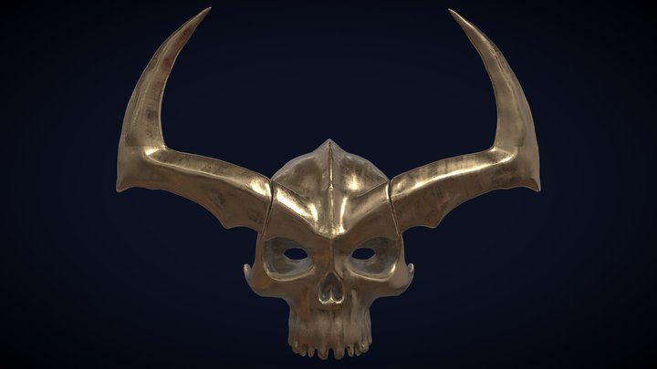 Mask_Metal_Gold_12MB – Free 3D Model STL