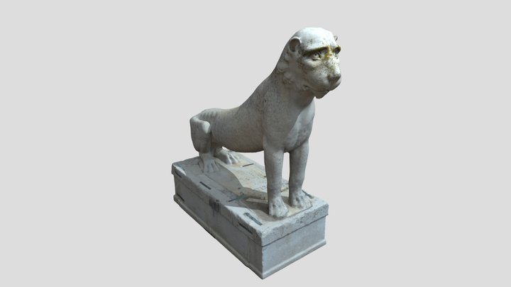 Statue of a lion 3D Model