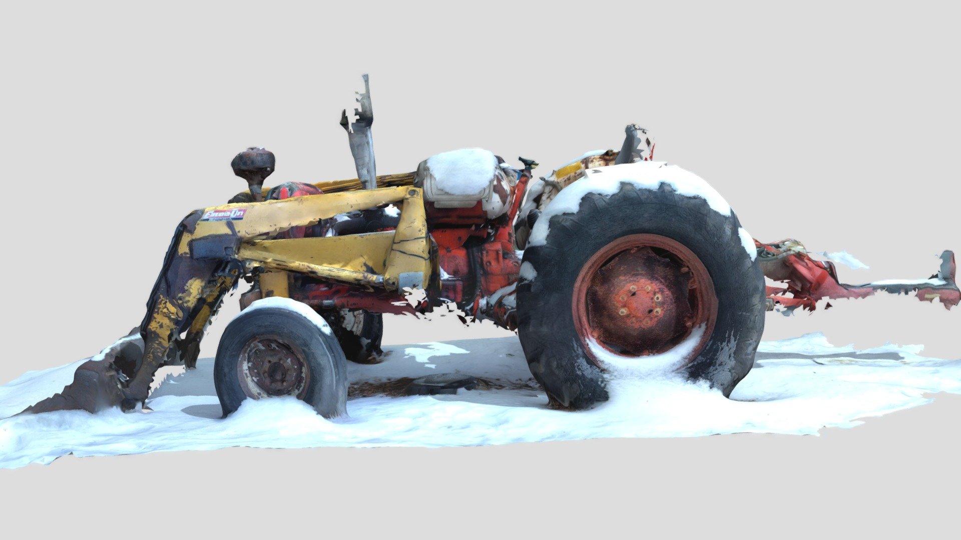 Tractor In Snow