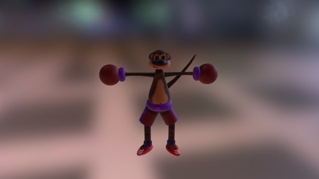 Monkey Boxer 3D Model
