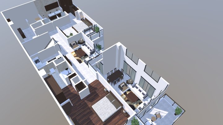 OPAL PENTHOUSE DUPLEX - UPPER FLOOR -3497 SQ.FT. 3D Model