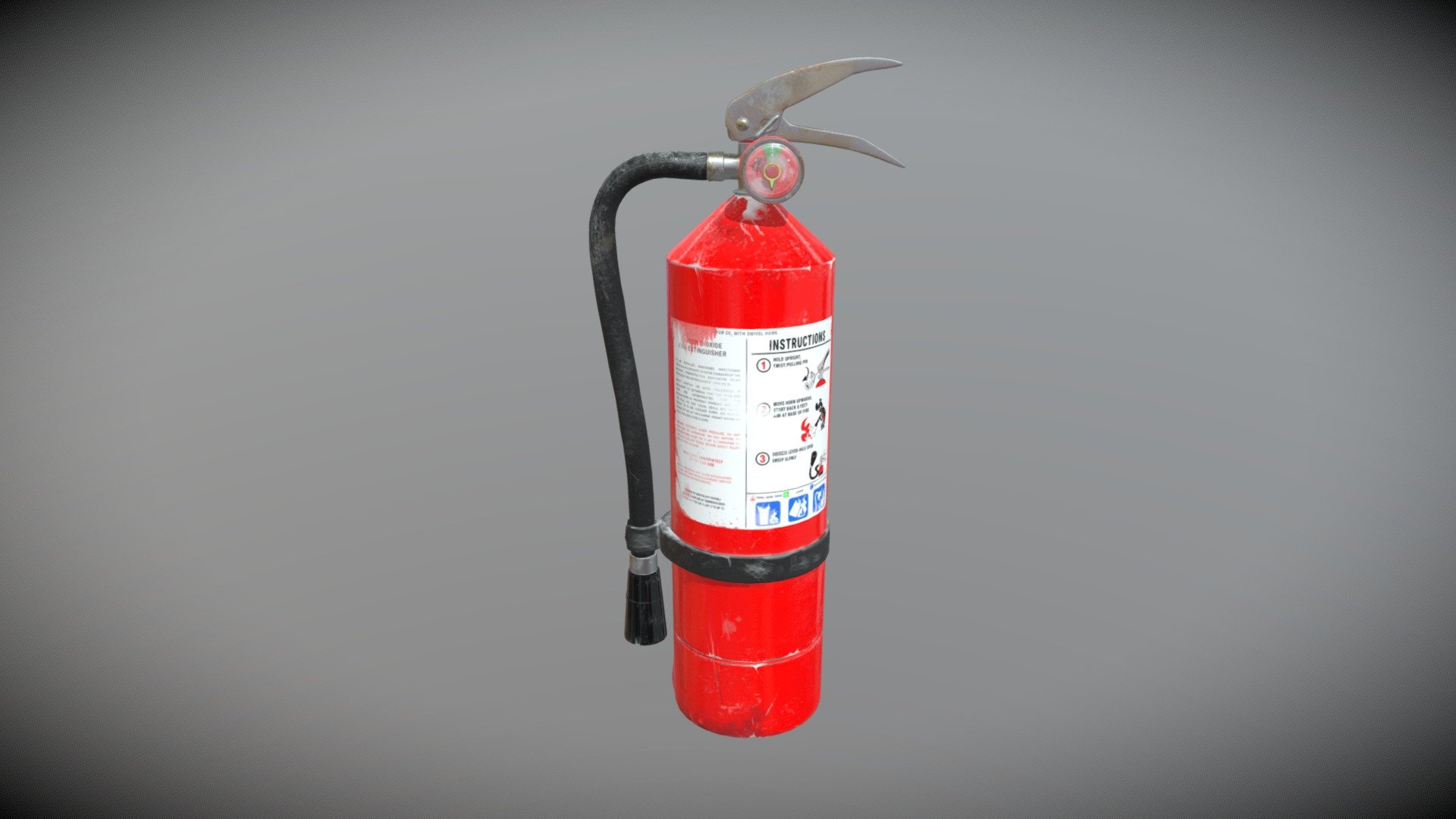 Fire Extinguisher - 3D model by Aljosa [d24b6ad] - Sketchfab