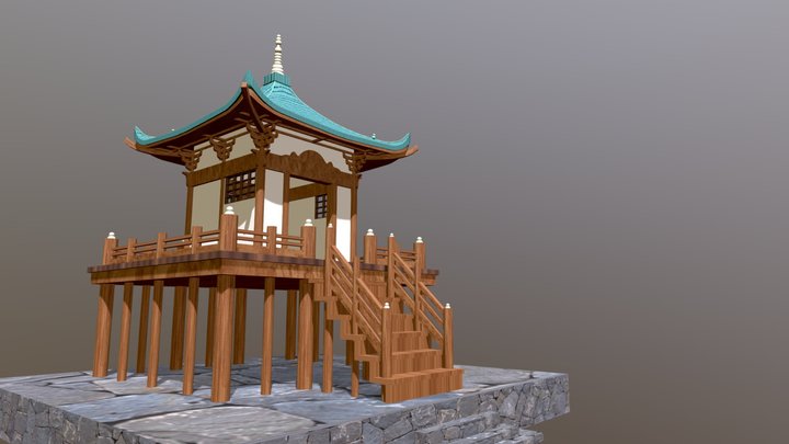 Japanese Temple 3D Model