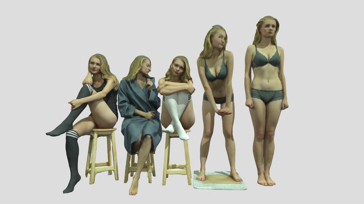 beautiful model girl 3D Model