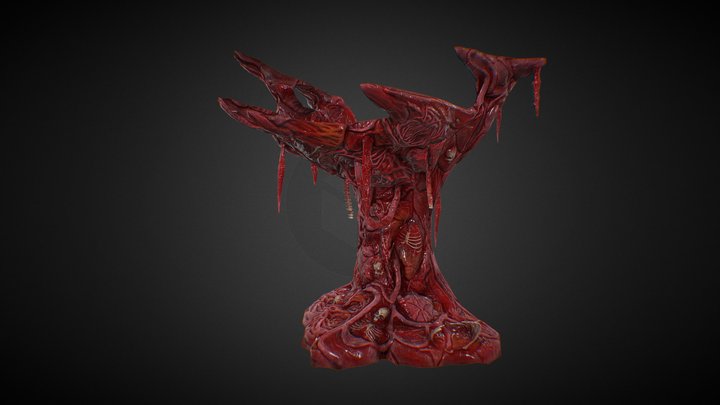 meat wall pillar 3D Model