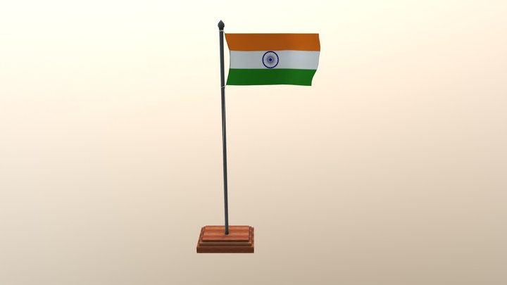 indian flag 3D Model
