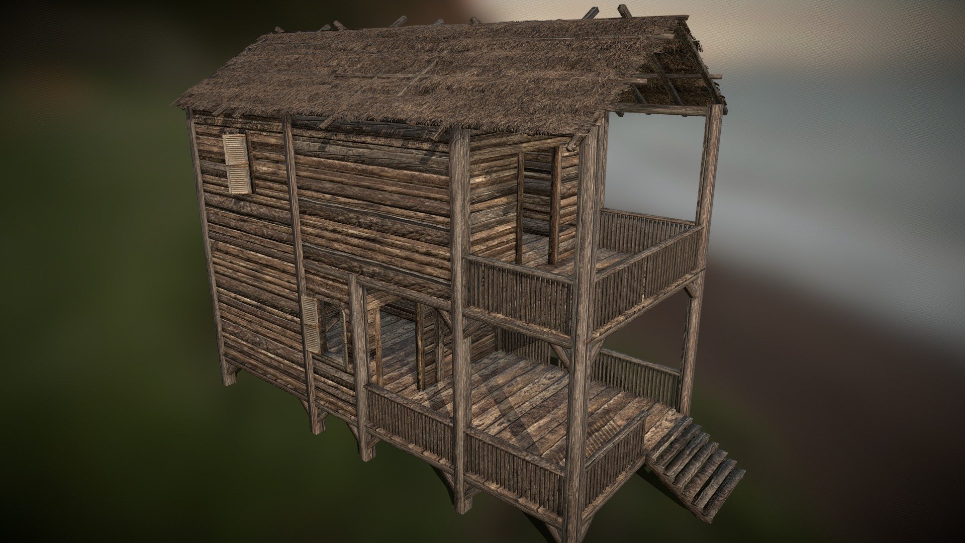 Medieval Wooden Shack 03