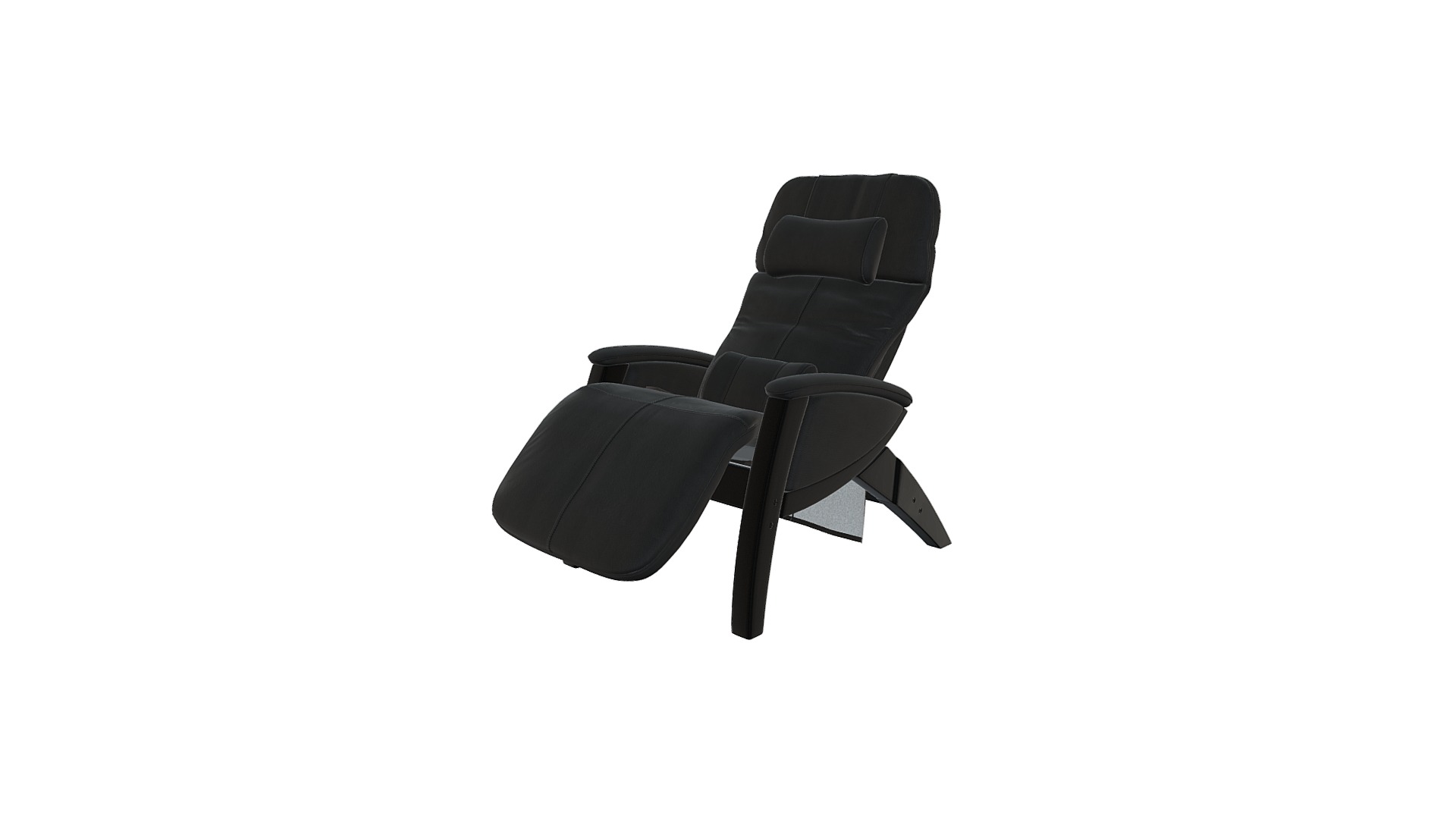 3D model Message Chair - This is a 3D model of the Message Chair. The 3D model is about a black and silver object.