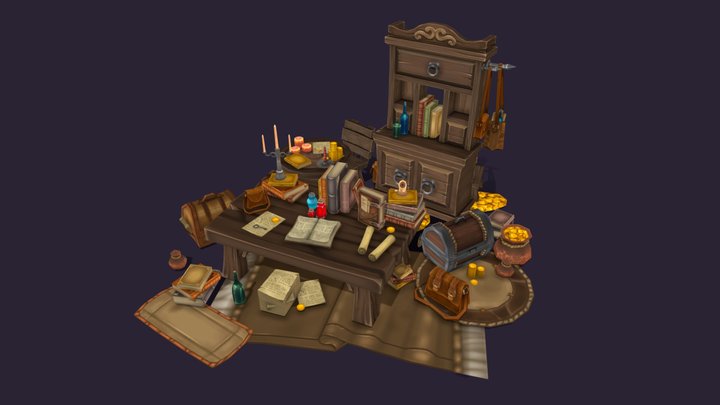 handpainted_FantasyProps 3D Model