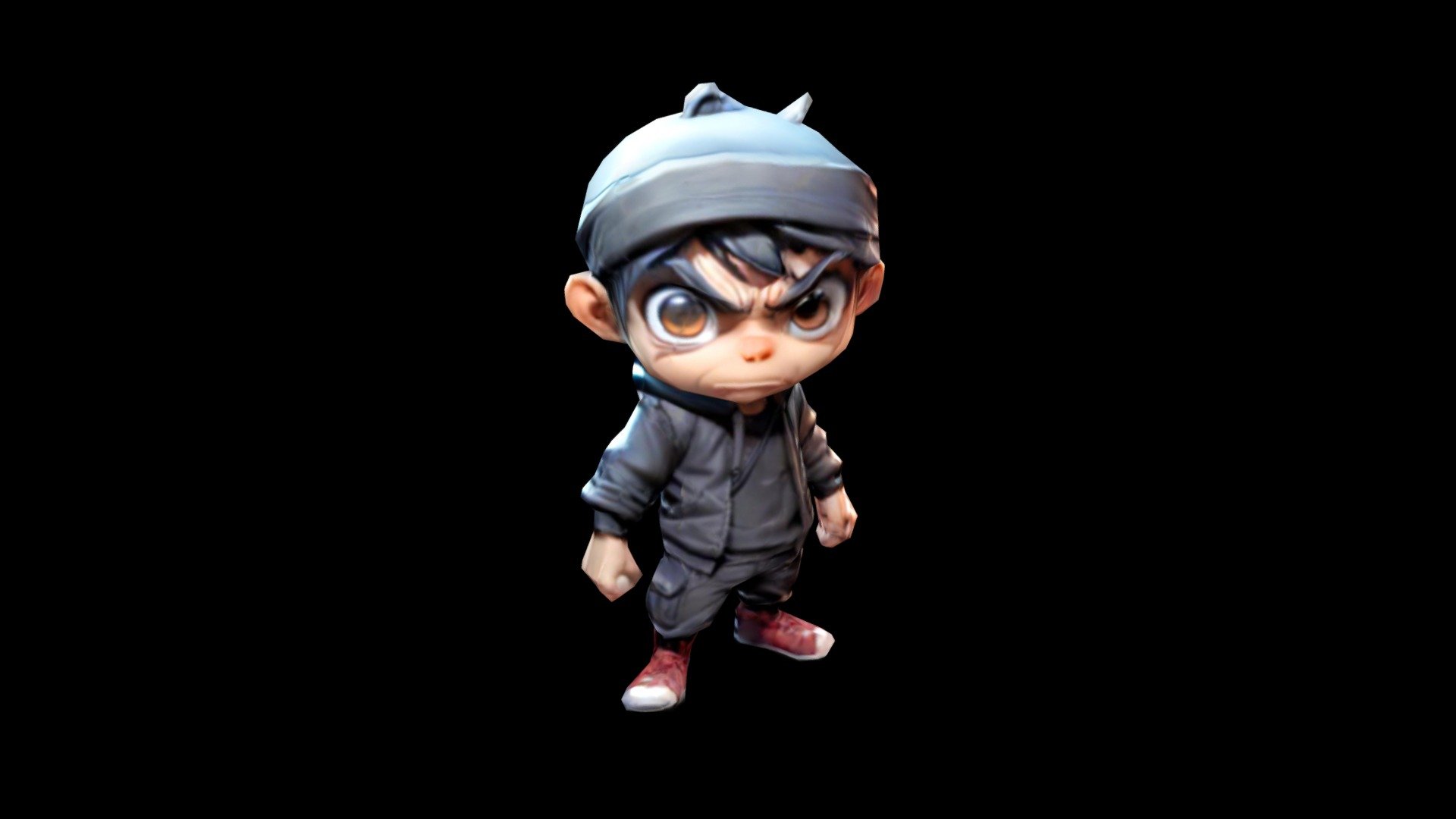 3D rendered cartoon character with a serious exp - Download Free 3D ...