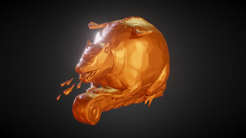 Gargoyle (Day 11 SculptJanuary 2016)