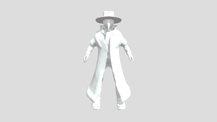 Plague Doctor Boxing 2 1 (smoothed) 3D Model
