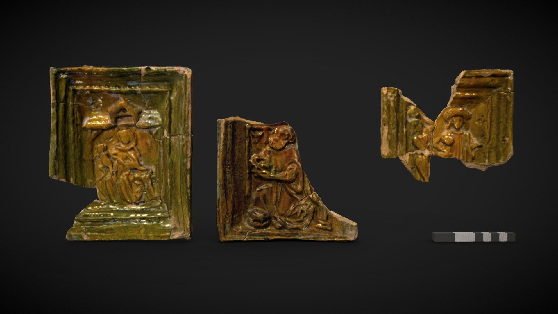 Half-cylinder tiles with Three Kings — Sketchfab embed 3D viewer
