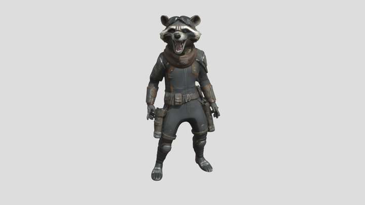 Rocket Raccoon –  (Fan Art) – Free 3D Model STL