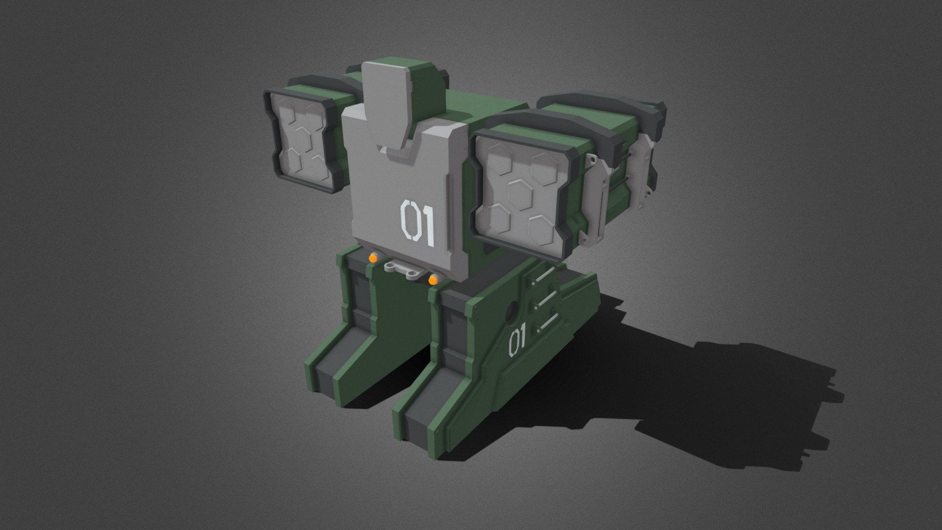 Futureistic Military Rocket Launcher