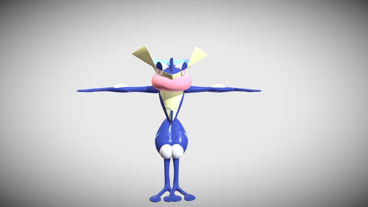 Greninja (with modifiable bones) 3D Model