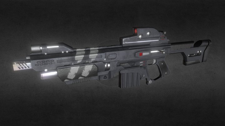 Sci fi rifle Peacemaker 3D Model